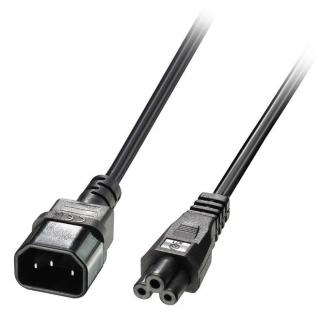 Lindy 30343 IEC C14 to IEC C5 Cloverleaf Extension Cable - 5m