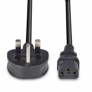 Lindy 30430 UK 3 Pin Plug To IEC C13 Mains Power Cable - 0,2m