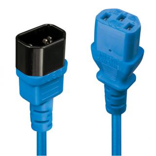 Lindy 30471 IEC extension cable (to UPS), blue - 1m
