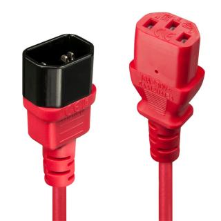 Lindy 30476 IEC extension cable (to UPS), red - 0,5m