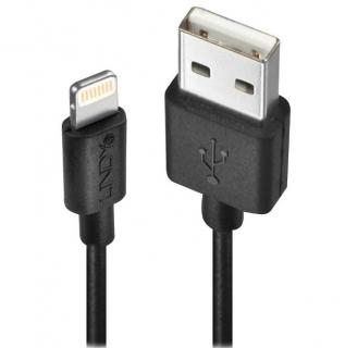 Lindy 31319 USB to Lightning iPhone Cable, Black - 0,5m