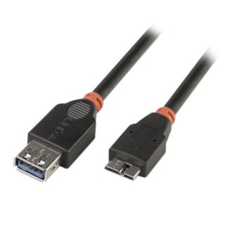 Lindy 31613 0,5m USB 3.0 OTG Cable, Type Micro-B to Type A