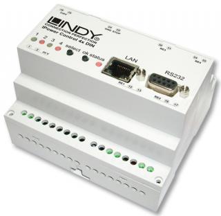 Lindy 32655 IPower Control Przełącznik zasilania (4 porty) przez LAN lub RS232