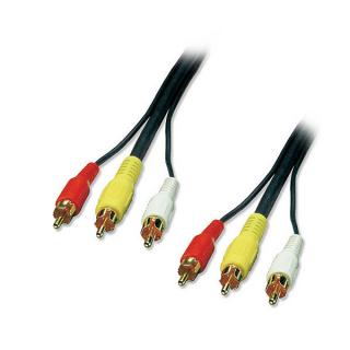 Lindy 35546 Premium AV Cable - 3x Phono Male to 3x Phono Male - 20m