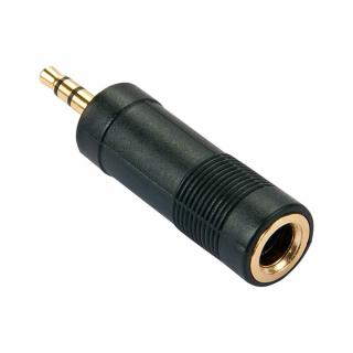 Lindy 35621 3.5mm Stereo Jack Male to 6.3mm Stereo Jack Female Adapter