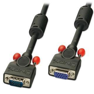 Lindy 36395 5m Premium VGA Monitor Extension Cable, Black