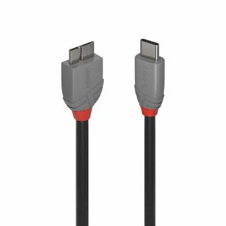 Lindy 36620 USB 3.2 Type C to Micro-B Cable, 5Gbps, Anthra Line - 0,5m