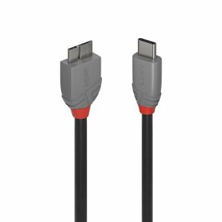 Lindy 36622 USB 3.2 Type C to Micro-B Cable, 5Gbps, Anthra Line - 2m