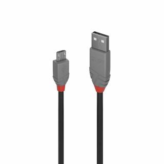 Lindy 36733 USB 2.0 Type A to Micro-B Cable, Anthra Line - 2m