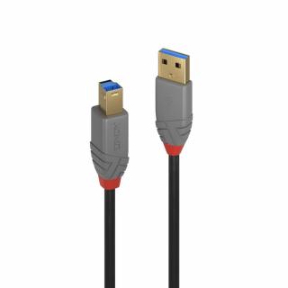 Lindy 36743 USB 3.0 Type A to B Cable, Anthra Line - 3m