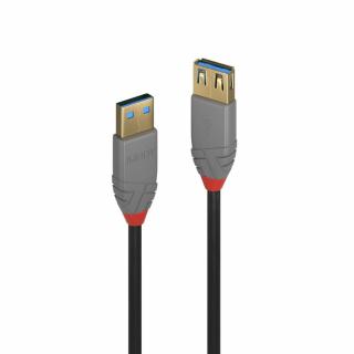 Lindy 36760 USB 3.0 Type A to A Extension Cable, Anthra Line - 0,5m
