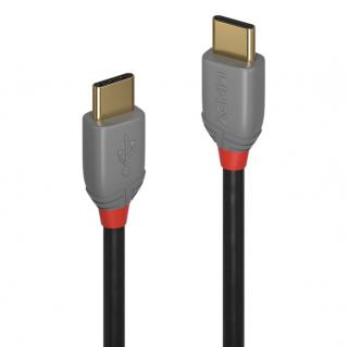 Lindy 36872 USB 2.0 Type C 3A Cable, Anthra Line - 2m