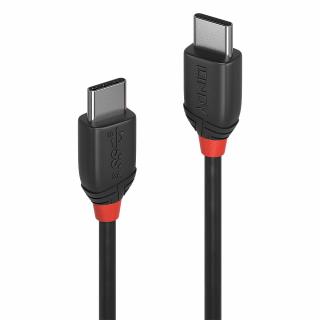 Lindy 36906 USB 3.1 Type C Cable 3A, Black Line - 1m