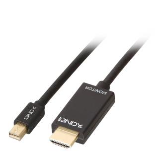 Lindy 36926 Passive Mini DisplayPort - HDMI 4K Adapter Cable - 1m