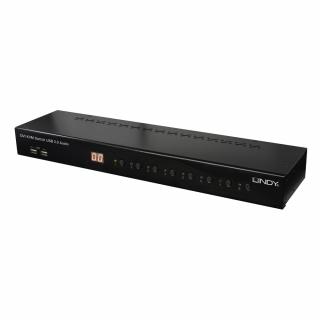 Lindy 39317 8 Port DVI-I Single Link, USB 2.0  Audio KVM Switch Pro