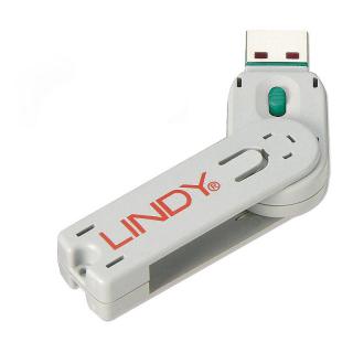 Lindy 40621 USB Type A Port Blocker Key, green