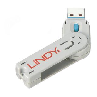Lindy 40622 USB Type A Port Blocker Key, blue