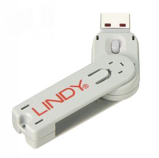 Lindy 40624 USB Type A Port Blocker Key, white