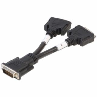 Lindy 41009 DMS 59 Male to 2 x DVI-I Female Splitter Cable