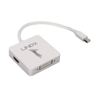 Lindy 41039 Mini Display Port 1.2 to DP, HDMI  DVI-D Active Adapter Converter