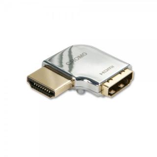 Lindy 41508 CROMO HDMI Male to HDMI Female 90 Degree Right Angle Adapter - Left