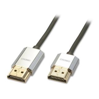 Lindy 41675 Slim High Speed HDMI Cable with Ethernet, Cromo - 3m