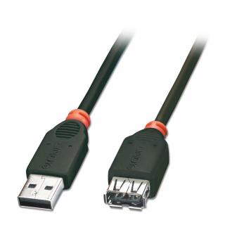 Lindy 41774 3m USB 2.0 Extension Cable - Type A Male to Female, Black
