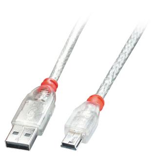 Lindy 41782 USB 2.0 Cable - Type A to Mini-B - 1m
