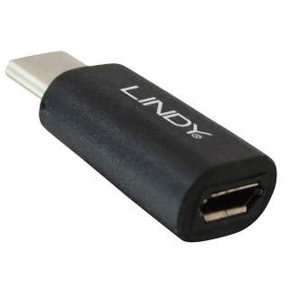 Lindy 41896 USB 2.0 Adapter - Type C Male to Micro-B Female