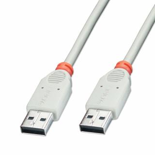 Lindy 41934 3m USB 2.0 Cable - Type A Male to A Male, Grey