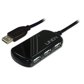 Lindy 42781 8m USB 2.0 Active Extension Pro 4 Port Hub