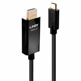 Lindy 43291 USB Type C to HDMI 4K60 Adapter Cable with HDR - 1m