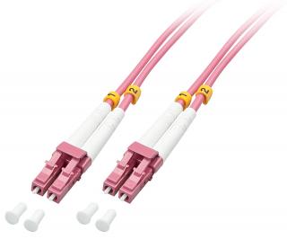 Lindy 46340 Fibre Optic Cable LC - LC OM4, pink - 1m