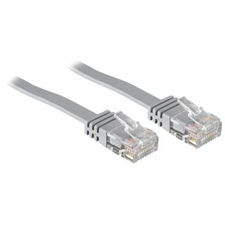 Lindy 47494 CAT6 U/UTP Flat Gigabit Network Cable, Grey - 5m