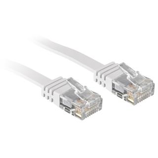 Lindy 47504 RJ45 Cat.6 Ribbon Patch Cable U/UTP, White - 10m