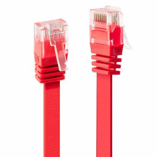 Lindy 47512 RJ45 Cat.6 Ribbon Patch Cable U/UTP, Red - 2m