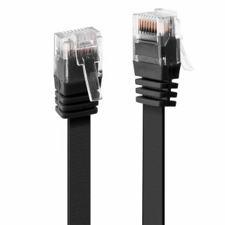 Lindy 47522 RJ45 Cat.6 Ribbon Patch Cable U/UTP, Black - 2m