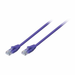 Lindy 48122 CAT6 U/UTP Snagless Gigabit Network Cable, Purple - 1m