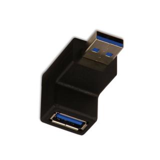 Lindy 71260 USB 3.0 90 Degree Down Type A Male to A Female Right Angle Adapter