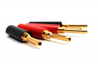 Melodika MDBAN4T banana plugs, heat shrink tubing - 4 pcs