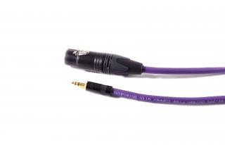 Melodika MDMJX05 XLR 3pin - stereo jack 3,5mm Purple cable - 0,5m