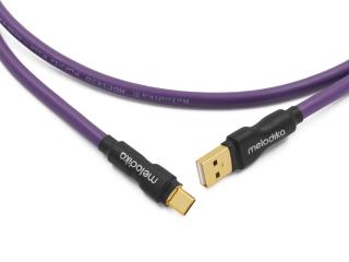 Melodika MDUAC03 Purple USB cable type A/C- 0,3m