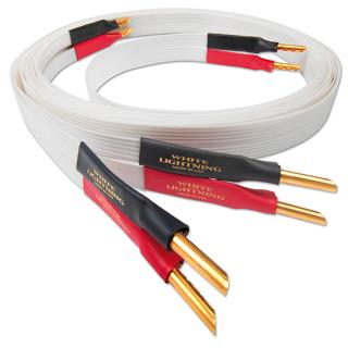 Nordost White Lightning (WhiteLightning) Speaker Cable with banana or spades plug - 3m - pair Plugs: banana