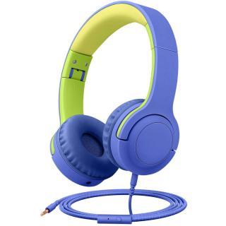 Picun Q2 (Q-2) On-ear headphones, closed with a microphone for children Color: Blue