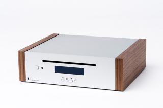 Pro-Ject CD Box DS2T (DS2 T) High-End Audio CD transport  with wooden side panels Colour: Bright, Color: Walnut