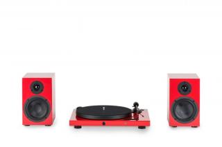 Pro-Ject Juke Box E HiFi Set All-in-one Plug  Play turntable system Color: Red