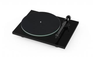 Pro-Ject T1 EVO Phono (T-1 EVO Phono) Analog turntable with with Ortofon OM10 and built-in switchable phono preamp Color: High-Gloss Black