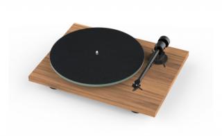 Pro-Ject T1 EVO Phono (T-1 EVO Phono) Analog turntable with with Ortofon OM10 and built-in switchable phono preamp Color: Walnut