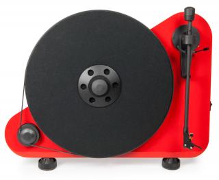 Pro-Ject VT-E BT Vertical, wireless „Plug  Play“ turntable with Ortofon OM5e cartridge Color: Red, Version: left-handed