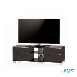 Sonorous MD 9340 (MD9340) Large sized video screens furniture  Color: Black aluminum, Bookshelf colour: czarny, Wood colour: Red